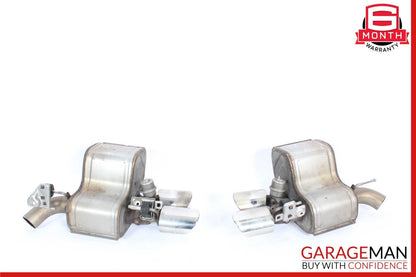 14-17 Maserati Ghibli Rear Left & Right Side Exhaust Muffler Tip Pipe Set of 2