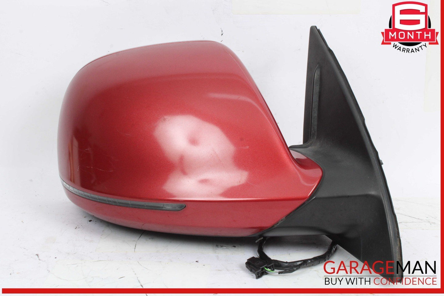 07-09 Audi Q7 Front Right Passenger Side Door Rear View Mirror Red OEM