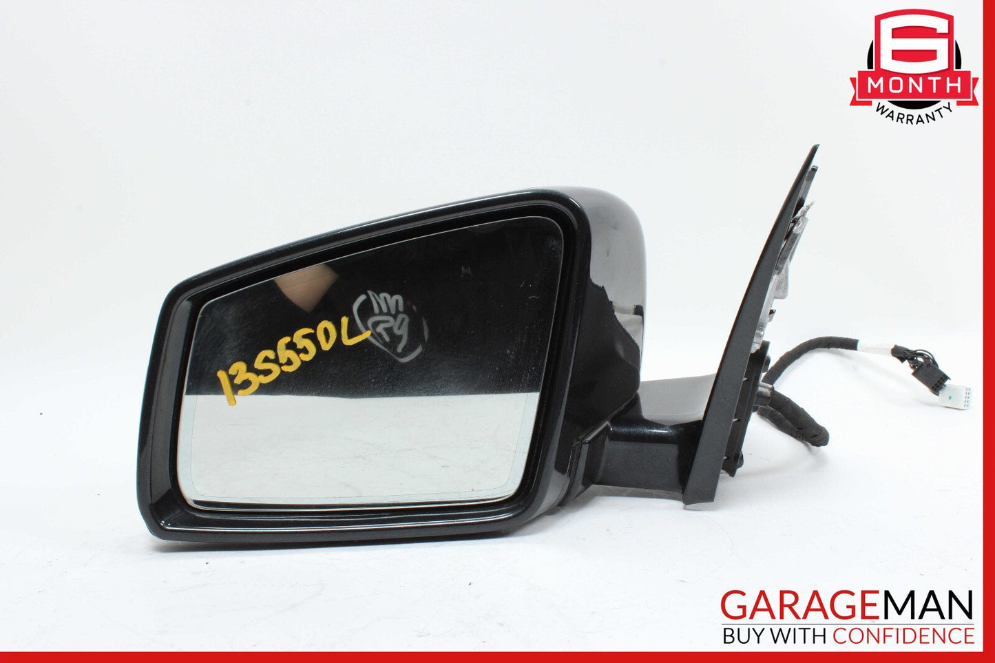 10-13 Mercedes W221 S550 S600 Front Left Side Mirror Door Rear View Black