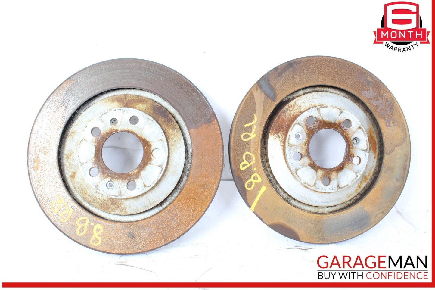 03-18 Bentley Continental GTC Rear Left & Right Side Brake Rotors Disc OEM