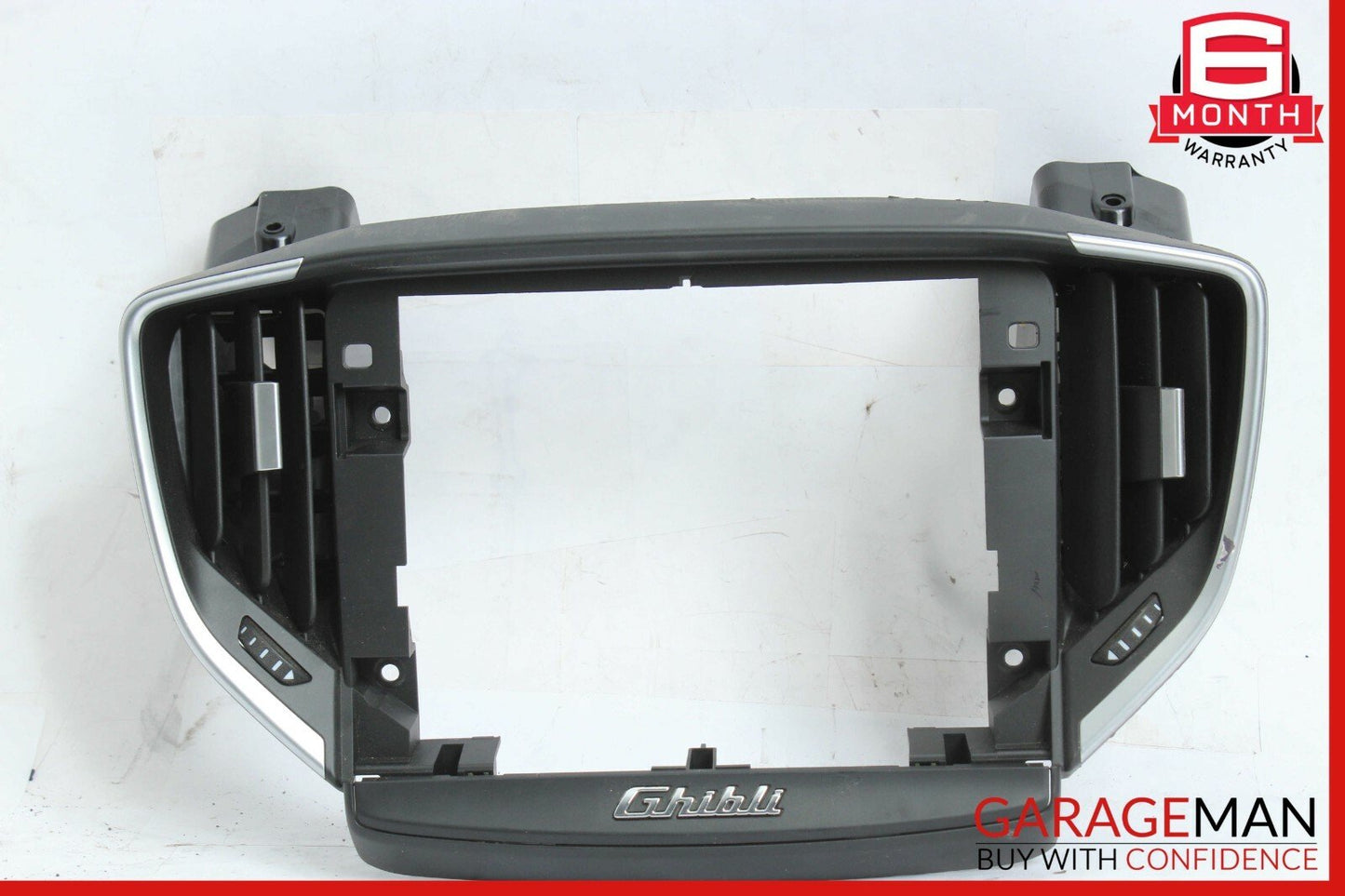 14-17 Maserati Ghibli Center Dash Display Surround A/C Air Vent Trim Assembly