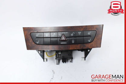 03-09 Mercedes W219 CLS500 Hazard Light Door Lock Control Switch Wood OEM