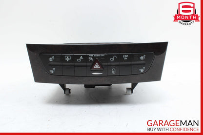 03-09 Mercedes W219 CLS500 Hazard Light Door Lock Control Switch Dark Wood OEM