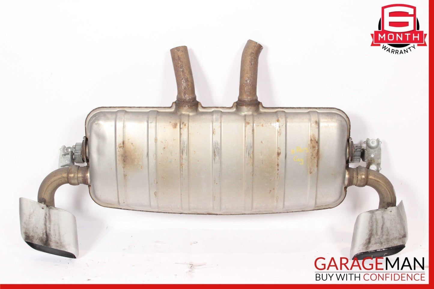 11-14 Porsche Cayenne 958 4.8L Rear Complete Exhaust Muffler Tips Pipe Assembly