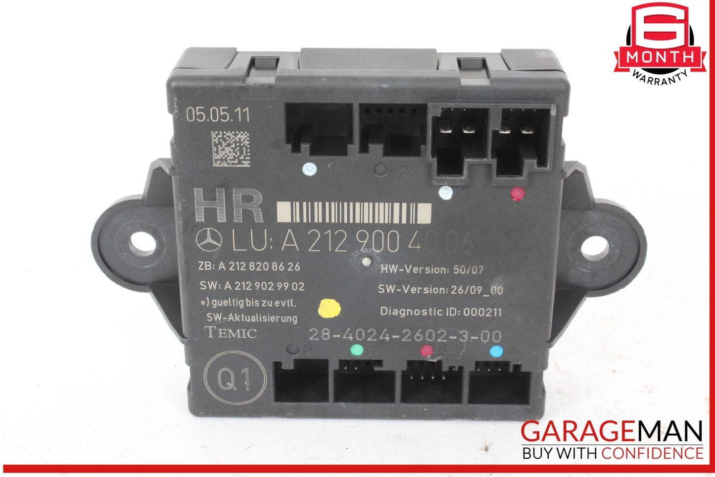 08-18 Merc edes W204 C250 Rear Right Side Door Control Module 2129004006 OEM