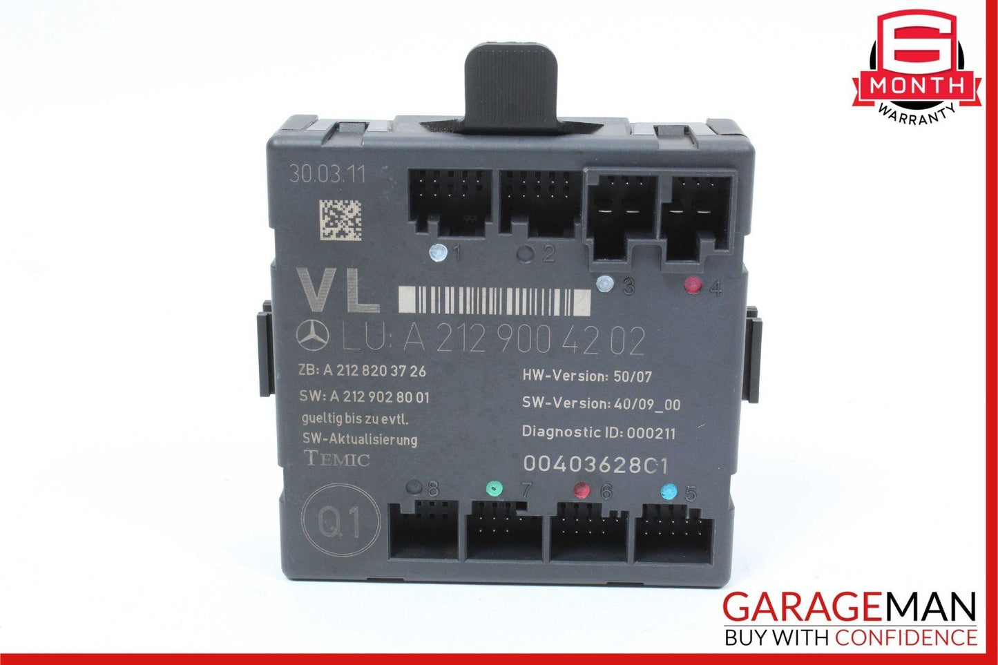 08-18 Mercedes W212 E350 C250 SLK350 Front Left Side Door Control Module Unit