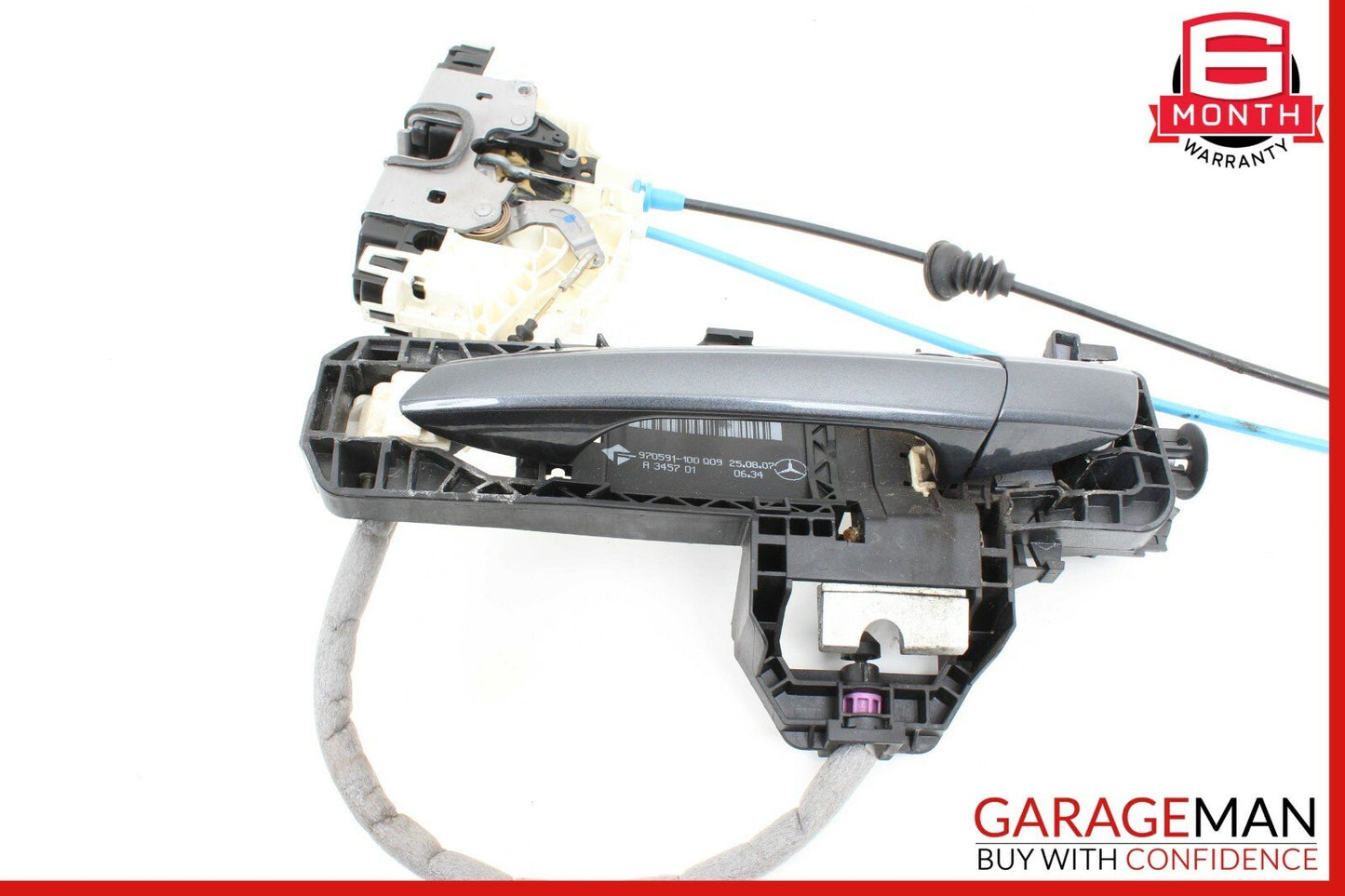 08-11 Mercedes W204 C300 Rear Left Door Lock Latch Actuator w/ Handle Gray