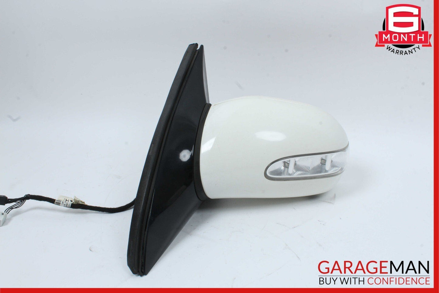 06-10 Mercedes W251 R350 R500 Front Left Side Mirror Door Rear View White OEM