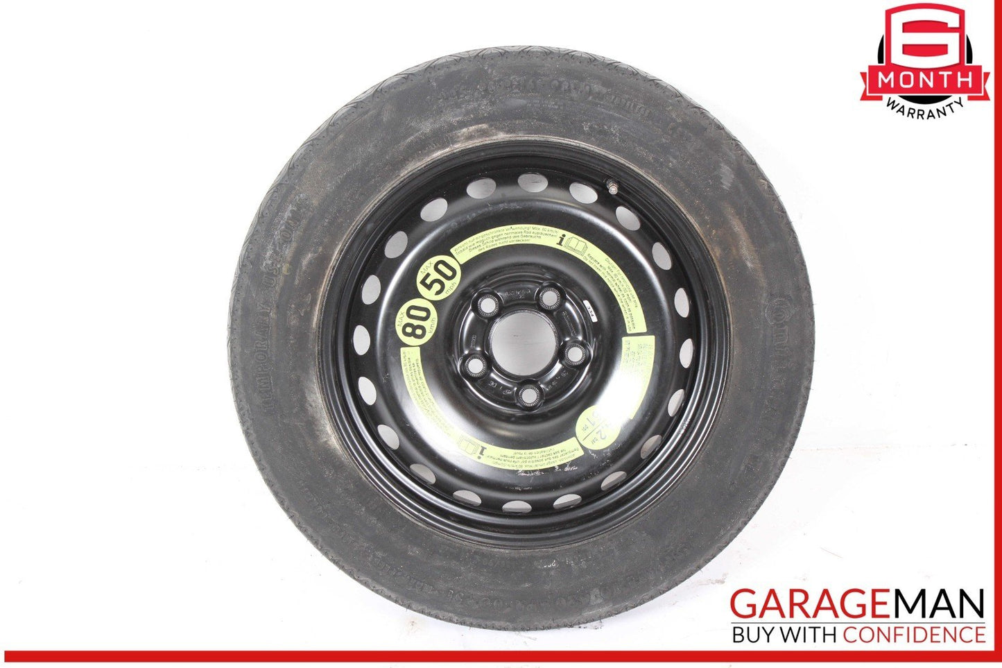 08-14 Mercedes W204 C250 C300 Emergency Spare Tire Donut Wheel Rim 125 90 16"