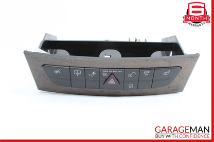 07-09 Mercedes CLS350 E350 E550 Hazard Light Door Lock Switch Panel Control Wood