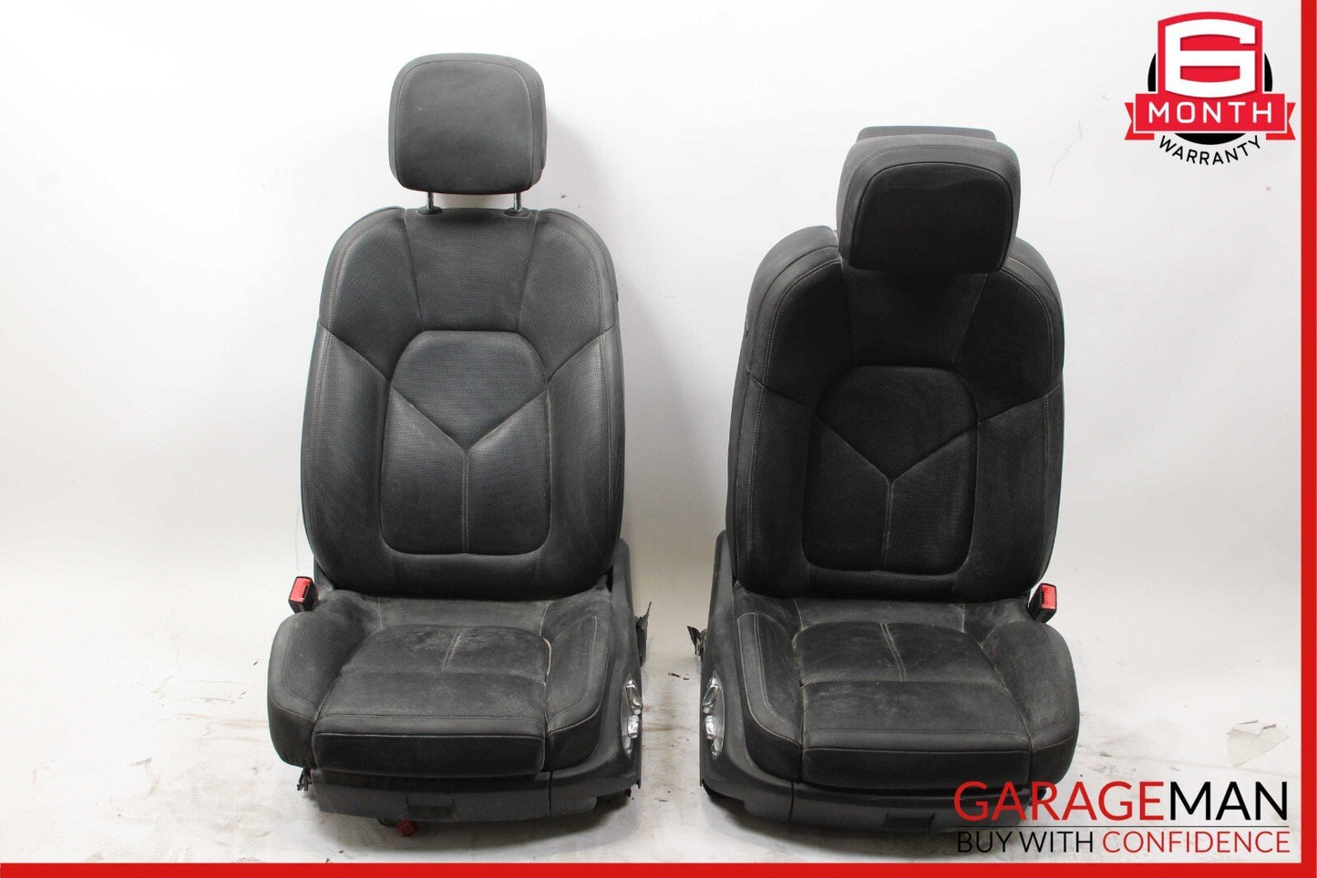 15-18 Porsche Macan Front Right & Left Complete Seat Set of 2 Pc Black OEM