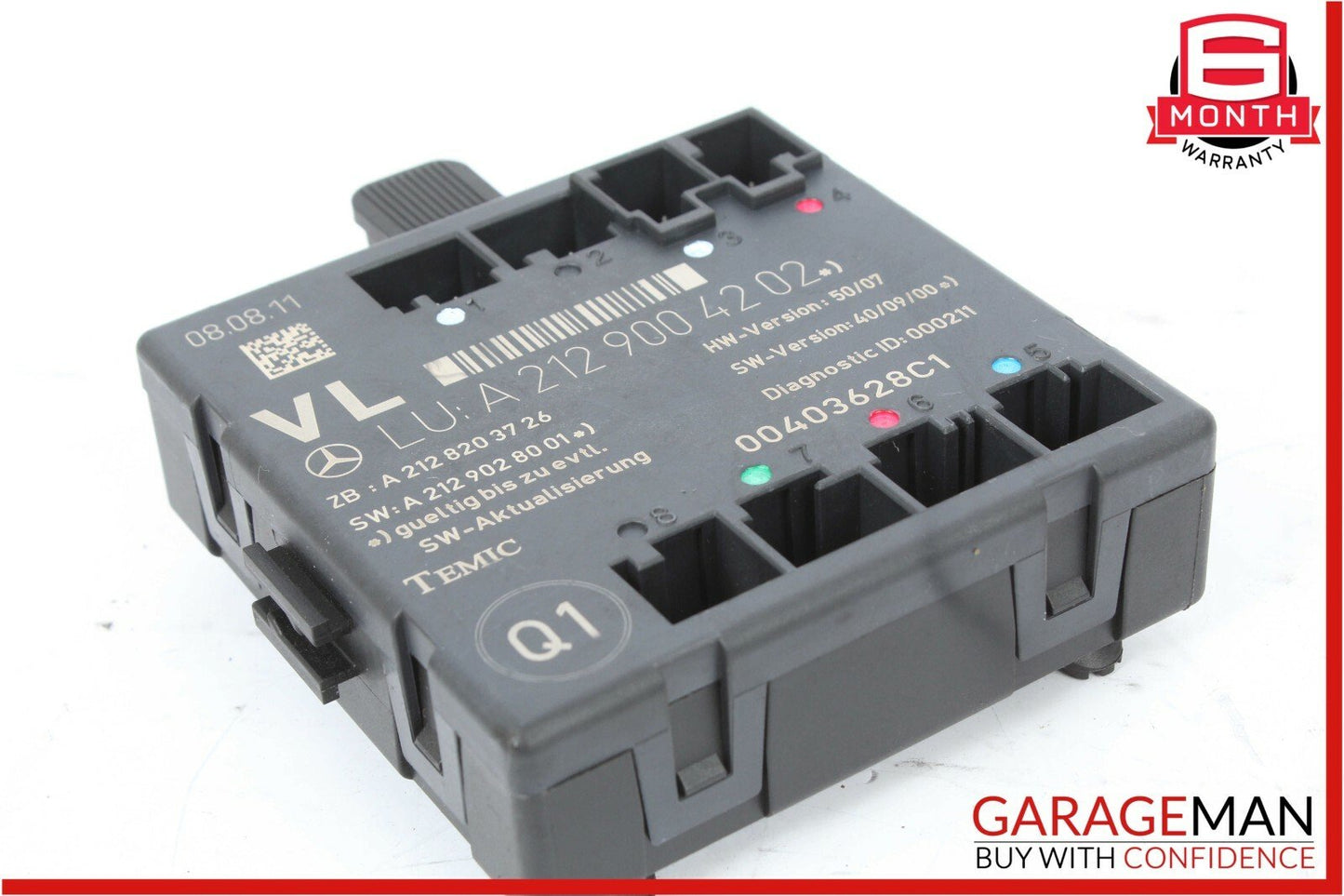 08-15 Mercedes W204 C250 Front Left Driver Side Door Controller Module Unit