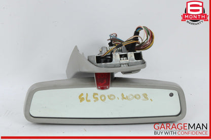 03-06 Mercedes R230 SL500 Interior Front Top Upper Rear View Mirror Gray OEM