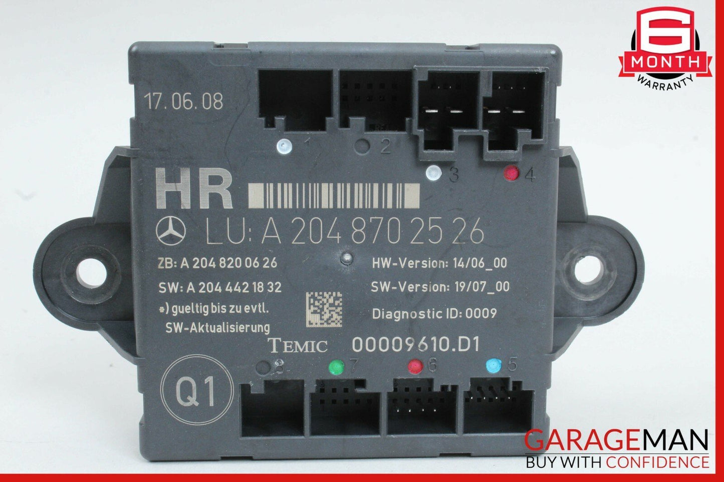 08-18 Mercedes W204 C63 AMG GLK350 Rear Right Side Door Control Module OEM