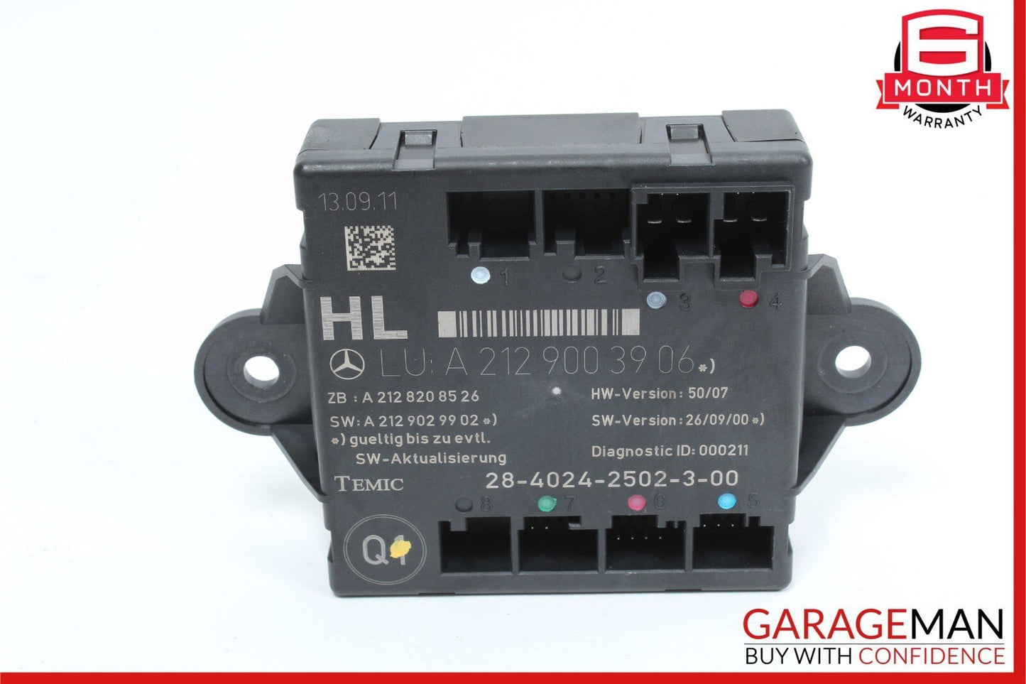 08-18 Mercedes C250 GLK350 E350 CLS550 Rear Left Side Door Control Module Unit