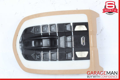 10-18 Porsche Panamera 970 Cayenne 958 Front Overhead Dome Light Lamp Assy Beige