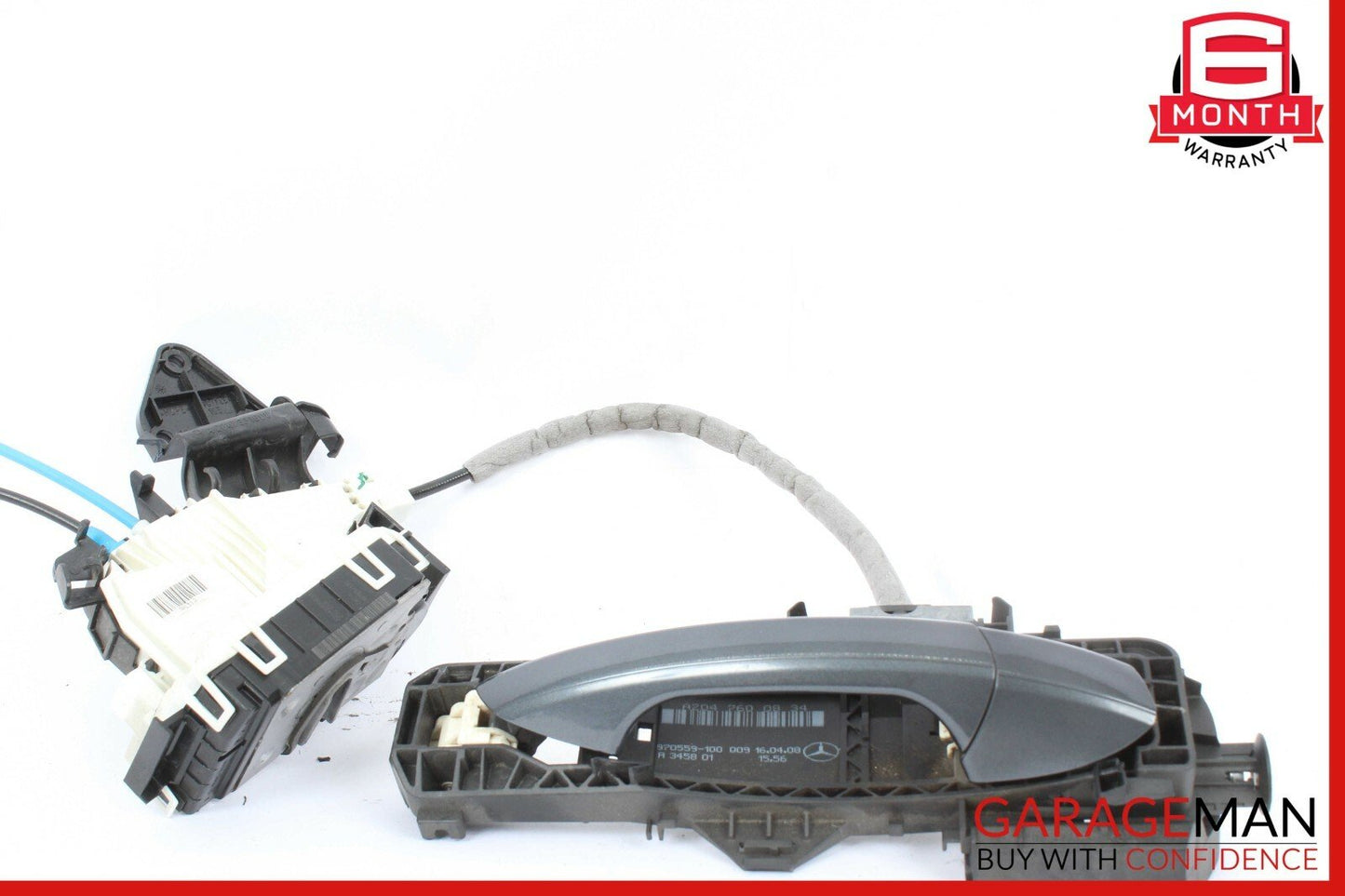 08-11 Mercedes W204 C350 Rear Right Door Lock Latch Actuator w/ Handle Grey