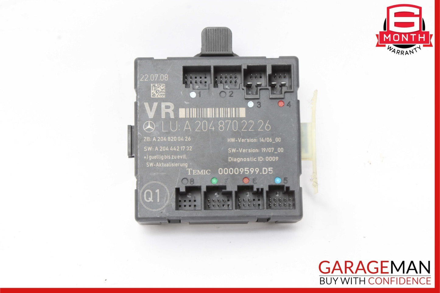 08-18 Mercedes W204 C300 C250 E400 Front Right Side Door Control Module OEM