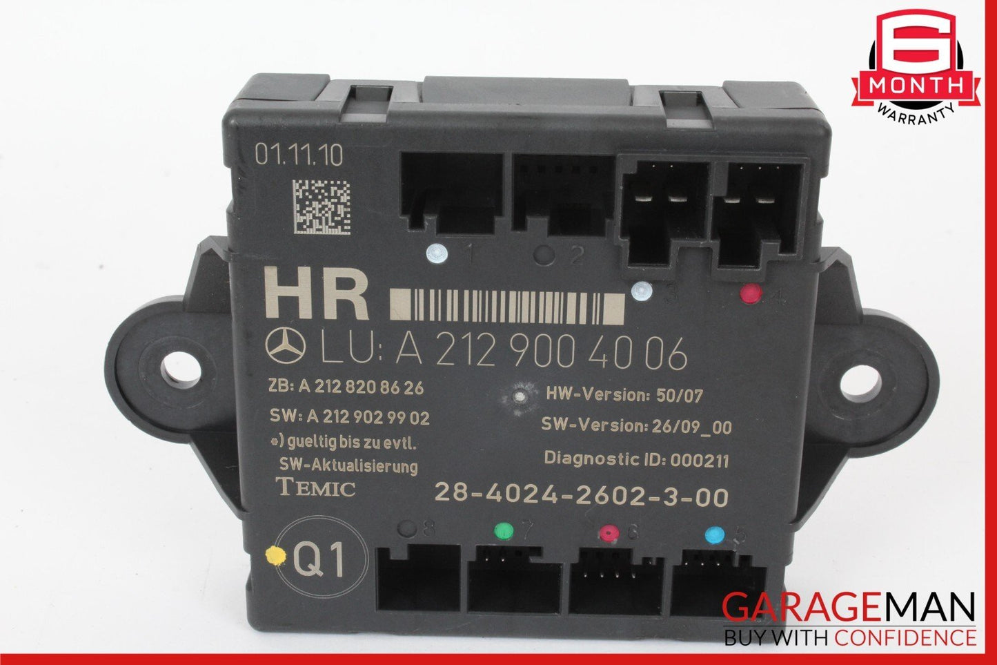08-18 Mercedes W204 C300 4MATIC Rear Right Side Door Control Module OEM