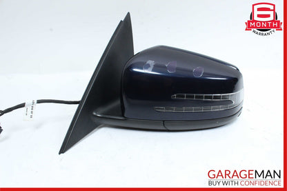 12-14 Mercedes W204 C250 C300 Front Left Side Mirror Door Rear View Blue OEM