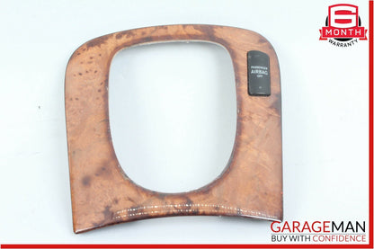 00-06 Mercedes W220 S430 S55 AMG Center Console Shift Shifter Trim Bezel Wood