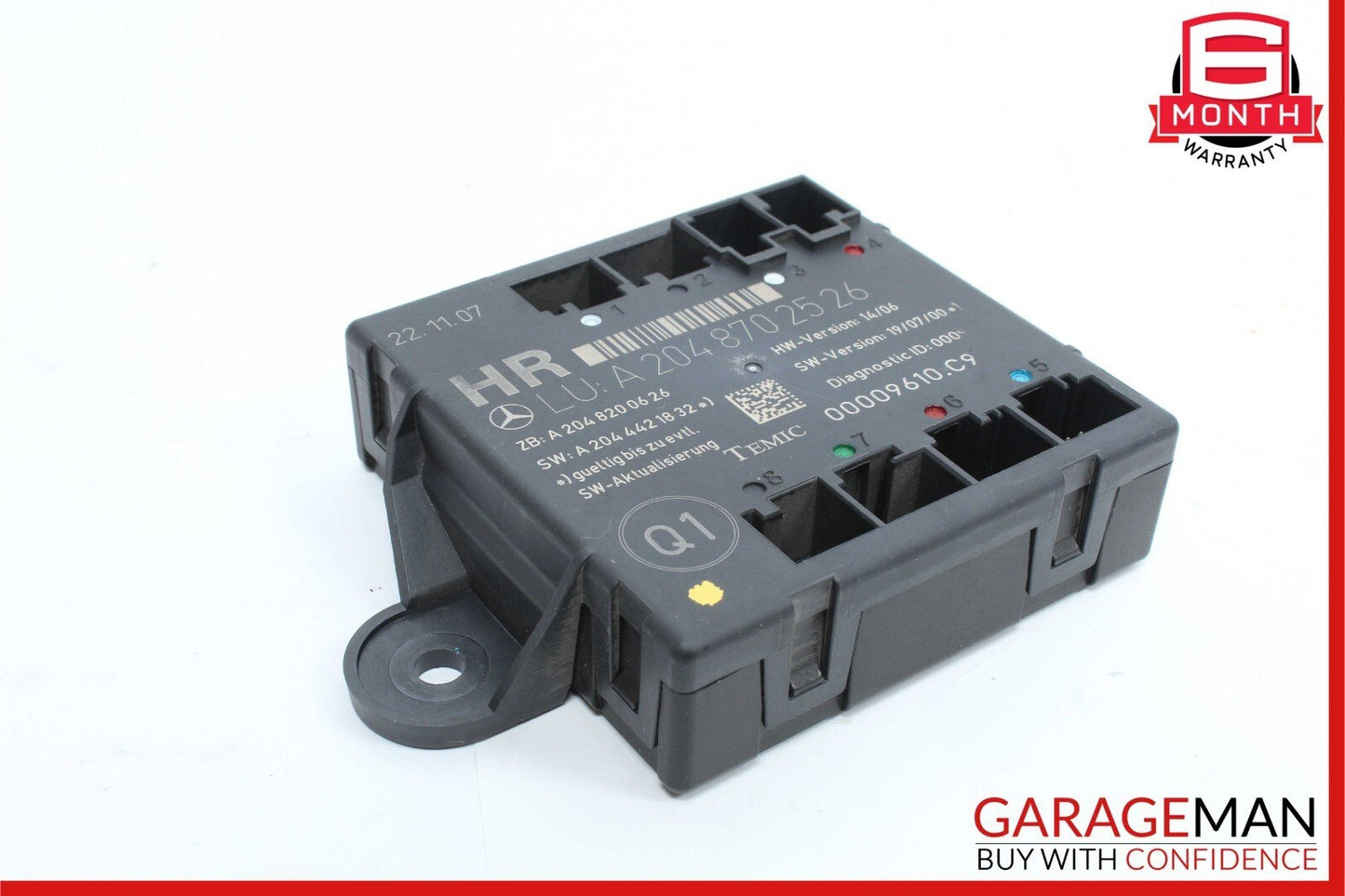 08-18 Mercedes W204 C300 GLK350 C250 Rear Right Side Door Control Module OEM