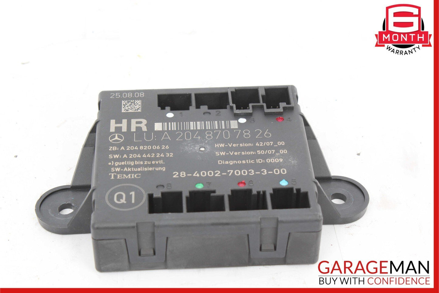 09-15 Mercedes X204 GLK350 Rear Right Passenger Side Door Control Module Unit