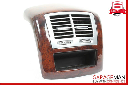 07-13 Mercedes W221 S550 Rear Center Console AC A/C Air Vent Trim Panel Wood OEM