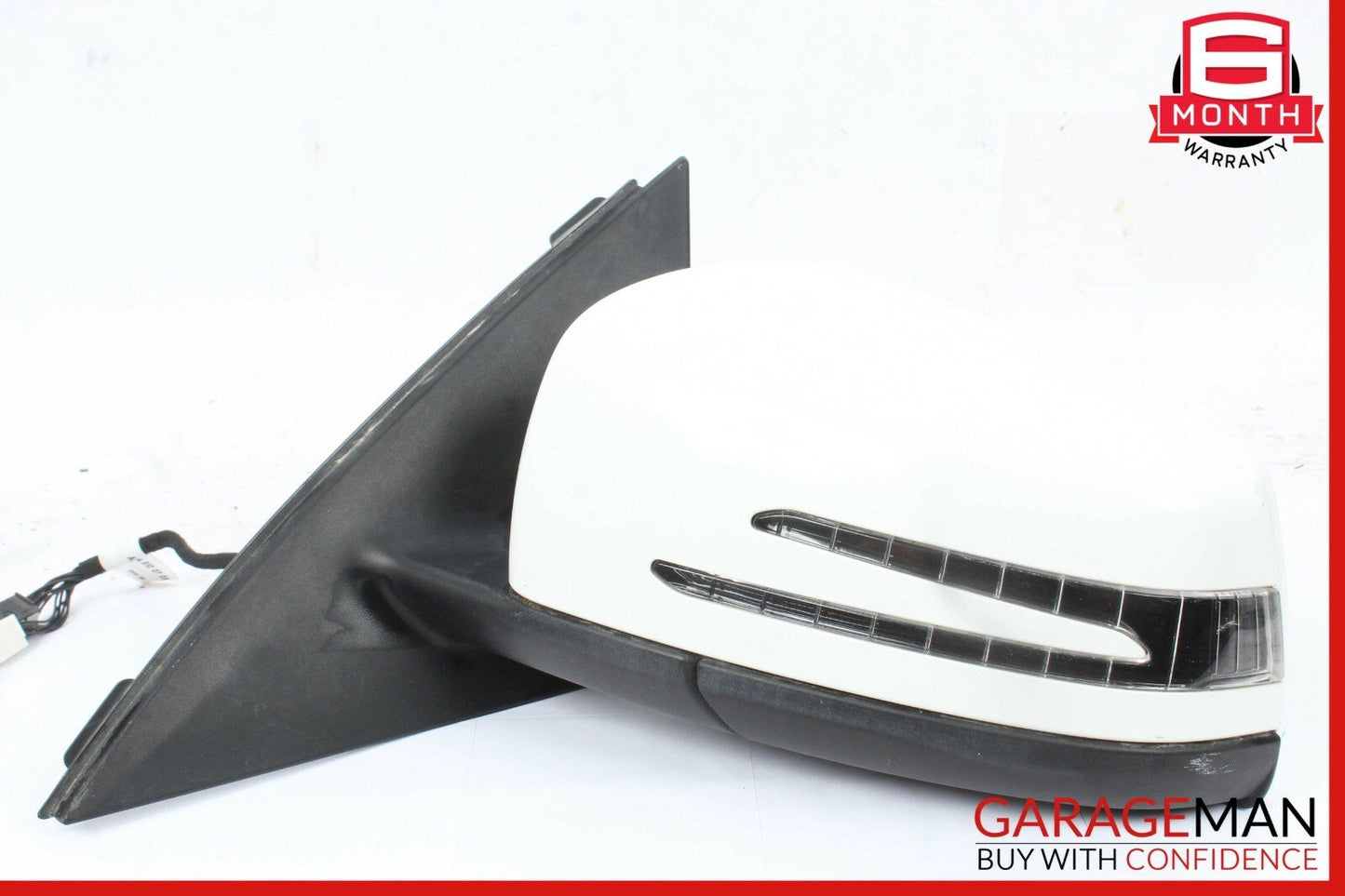 12-14 Mercedes W204 C250 C63 AMG Front Left Side Mirror Rear View Door White