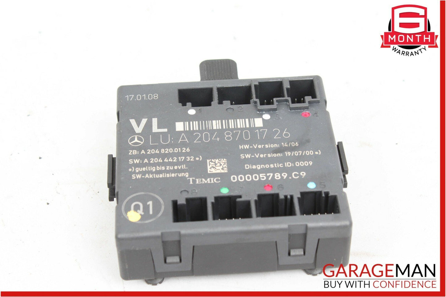 08-14 Mercedes W204 C300 C350 Front Left Side Door Control Module 2048701726 OEM