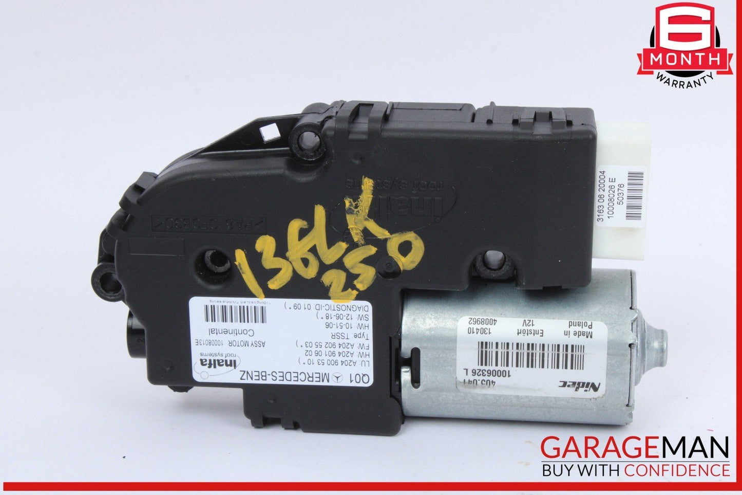 08-15 Mercedes X204 GLK250 GLK350 Panoramic Sunroof Sun Roof Motor Unit OEM