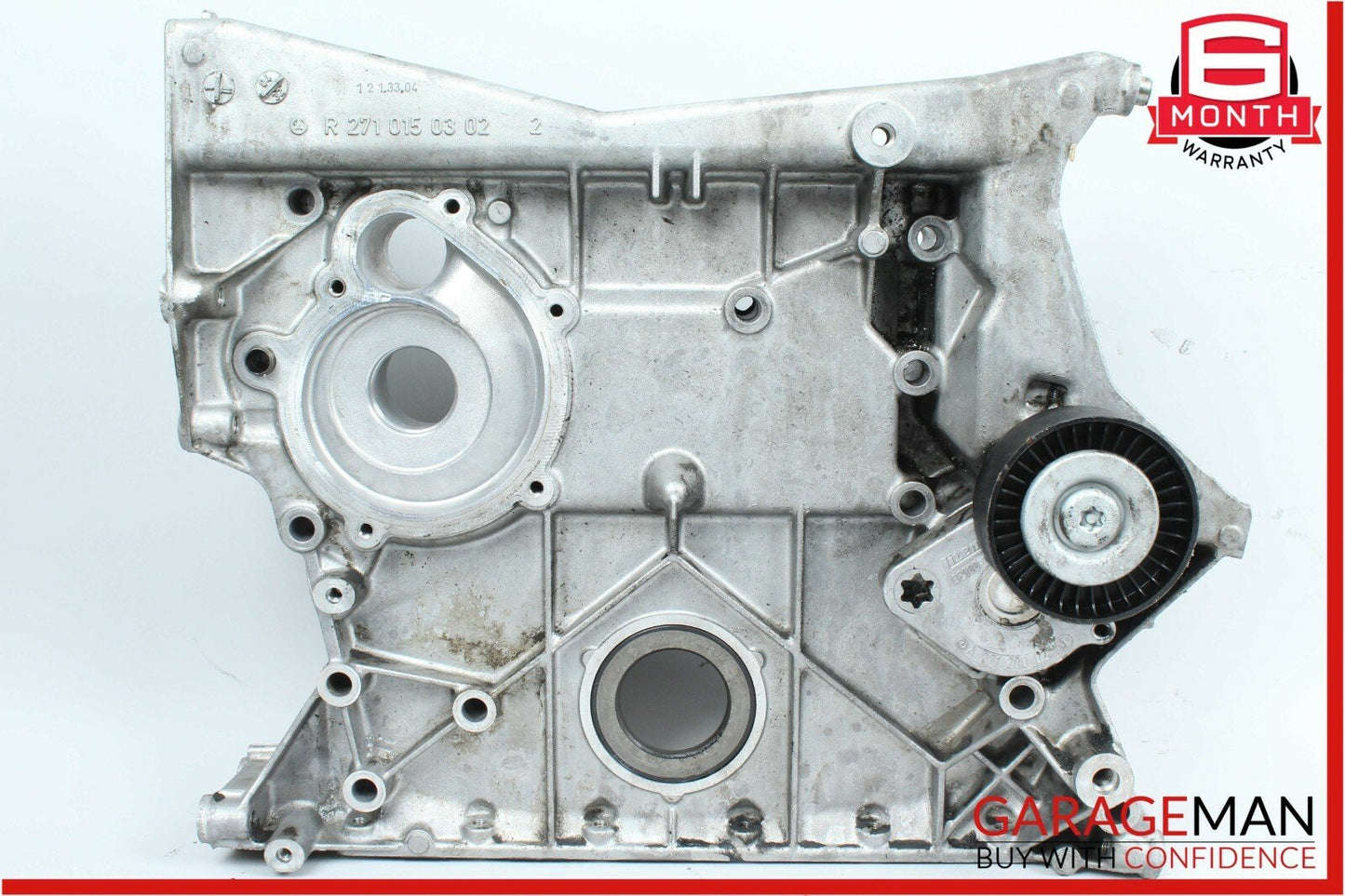 03-05 Mercedes W203 C230 1.8L Engine Timing Chain Cover w/ Drive Belt Tensioner