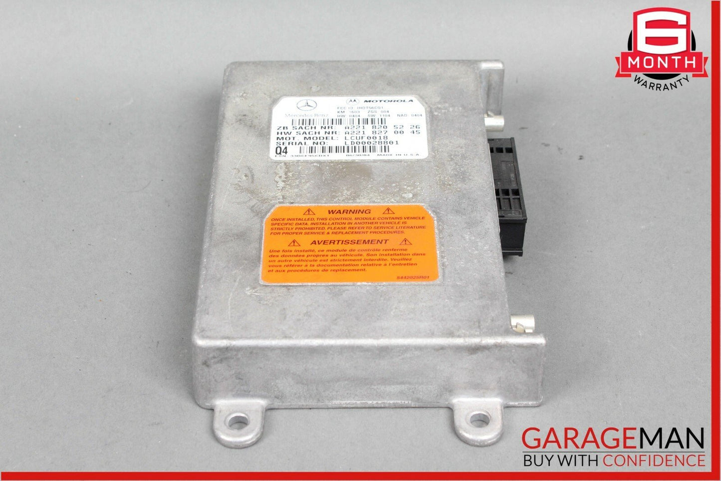 03-12 Mercedes SL500 S600 CLK350 C55 AMG Voice Communication Control Module Q4