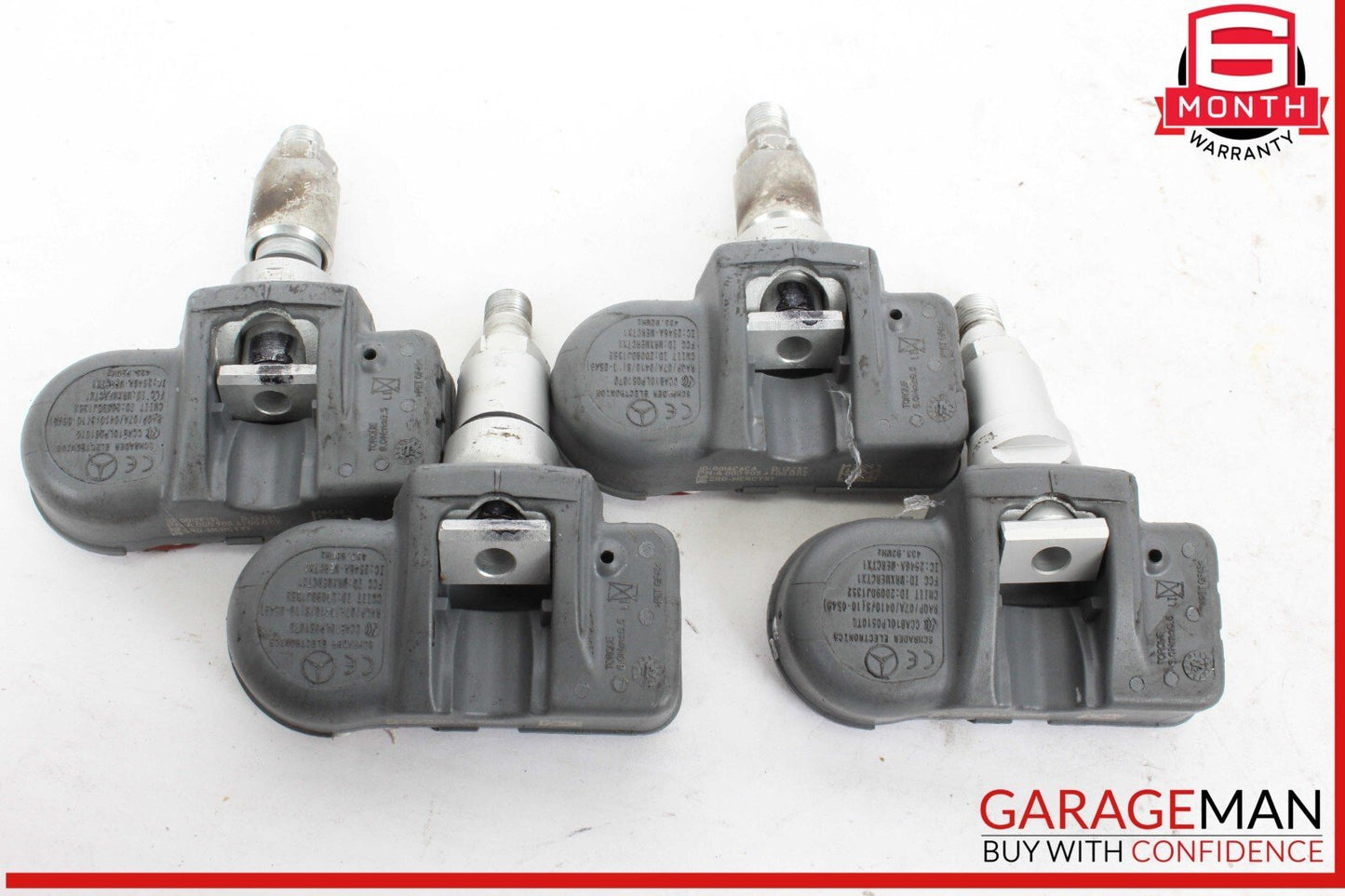 08-14 Mercedes R172 SLK350 C350 TPMS Tire Pressure Sensor Sensors Set of 4 Pc