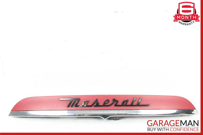 14-17 Maserati Ghibli Rear Trunk Lid Parking Camera Molding Trim Panel Assembly