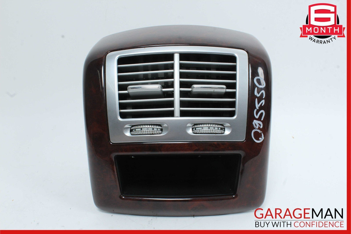 07-13 Mercedes W221 S550 S600 Rear Center Console AC A/C Air Vent Trim Wood OEM
