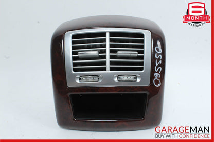07-13 Mercedes W221 S550 S600 Rear Center Console AC A/C Air Vent Trim Wood OEM