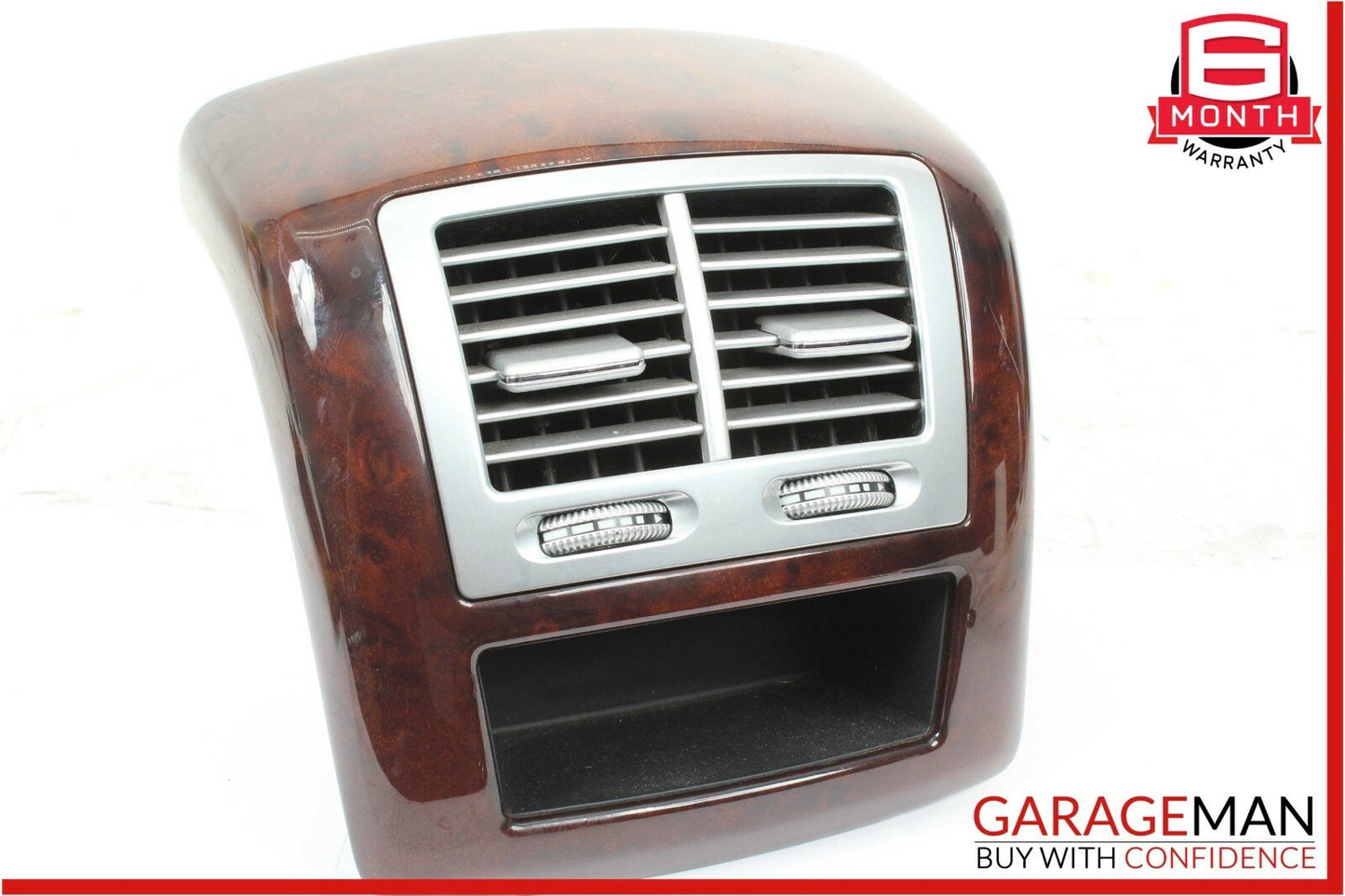 07-13 Mercedes W221 S550 Rear Center Console A/C AC Air Vent Trim Assembly Wood