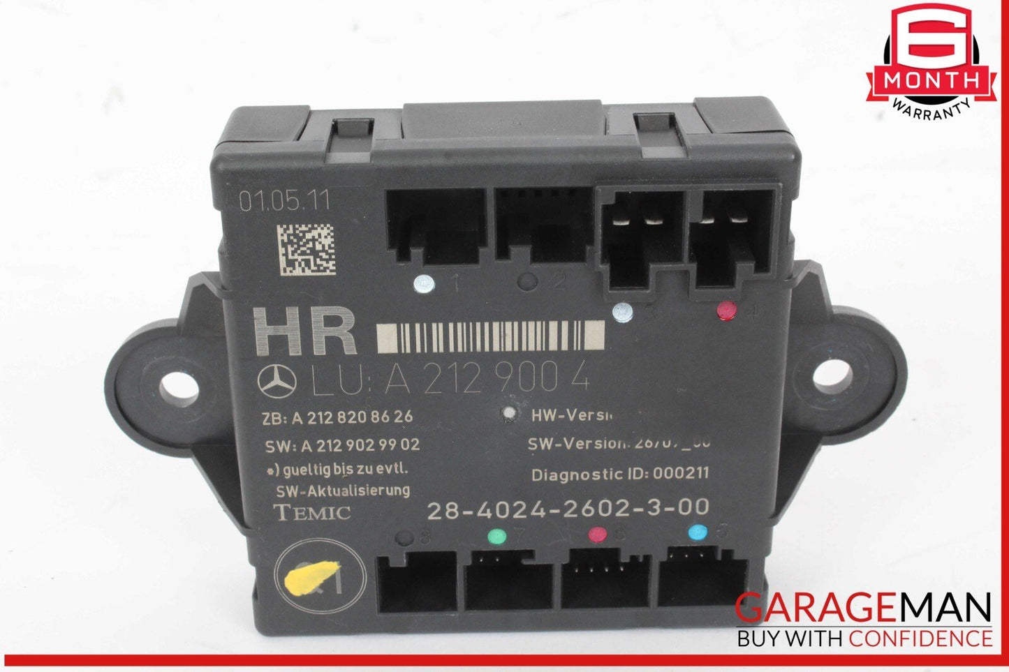 08-18 Mercedes W204 C250 Rear Right Side Door Control Module OEM