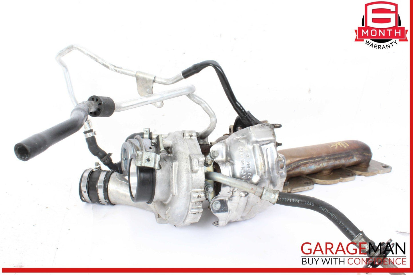 11-16 Mercedes X166 GL450 4MATIC Left Turbocharger Turbo Charger Manifold OEM