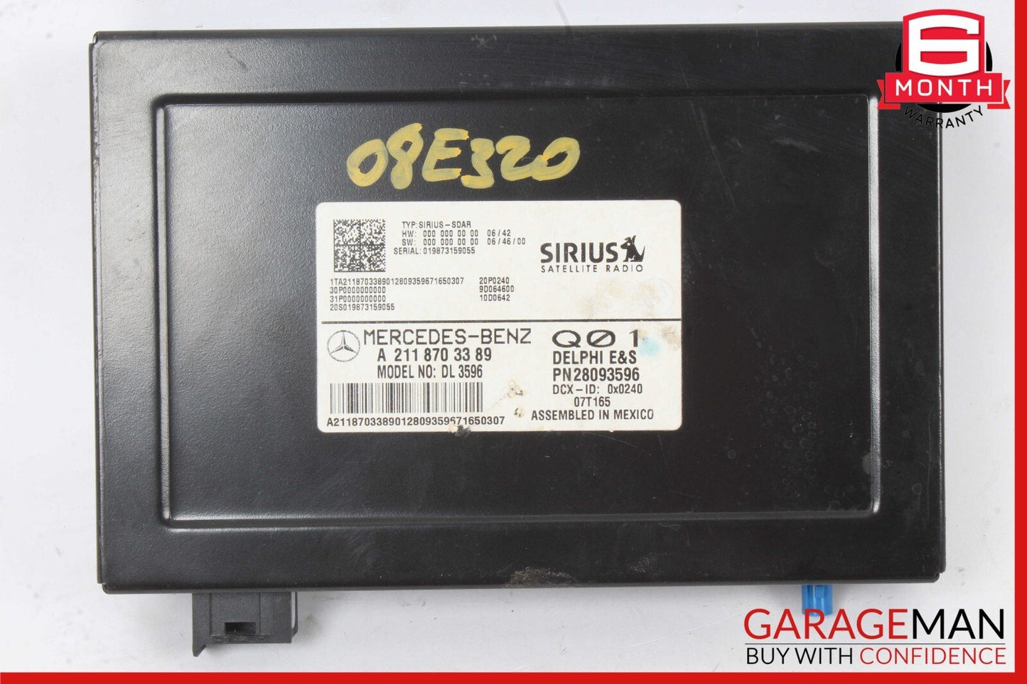 Mercedes X164 GL450 E550 ML350 E320 Sirius Satellite Radio Receiver Module Unit