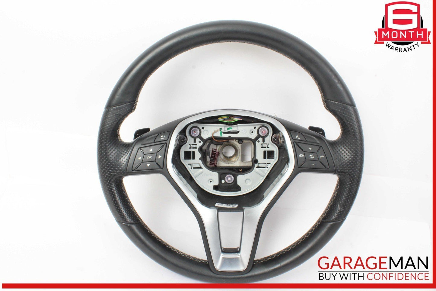 14-19 Mercedes W117 CLA250 Steering Wheel w/ Paddle Shifters Black OEM
