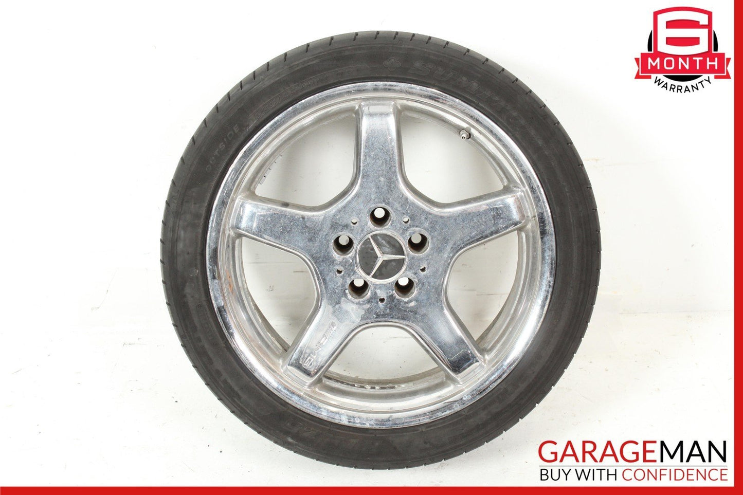 03-12 Mercedes R230 SL550 SL65 AMG Rear Wheel Tire Rim 8.5Jx18H2 ET30 OEM