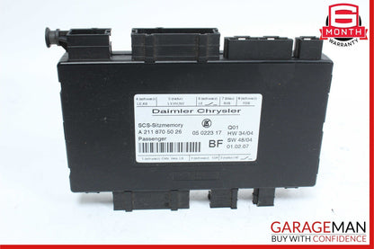 03-12 Mercedes E350 SLK350 E550 CLS550 Front Right Side Seat Control Module Unit