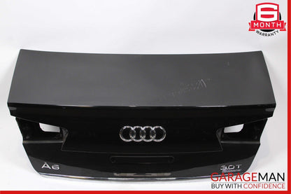 12-18 Audi A6 Rear Trunk Lid Deck Shell Panel Black OEM
