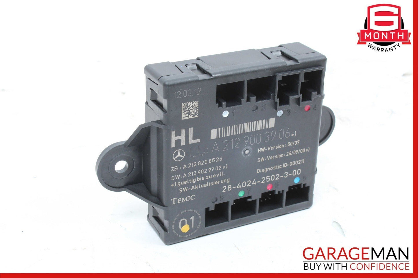 08-14 Mercedes W204 C250 C300 Rear Left Side Door Control Module Unit