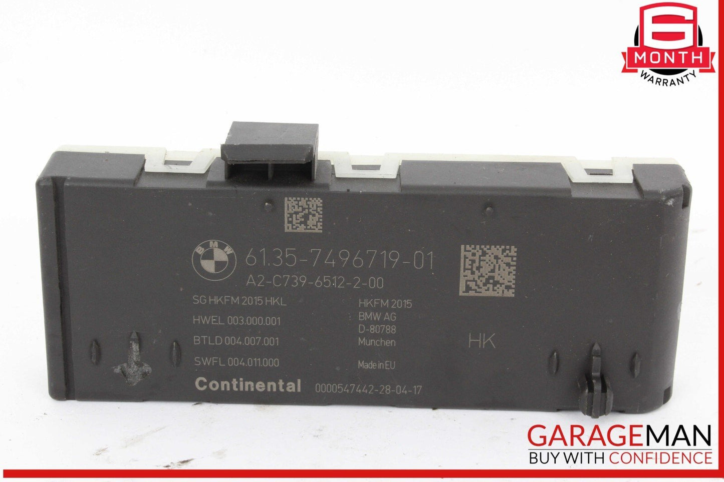 17-20 BMW 530E Trunk Tailgate Decklid Function Control Module 7496719 OEM