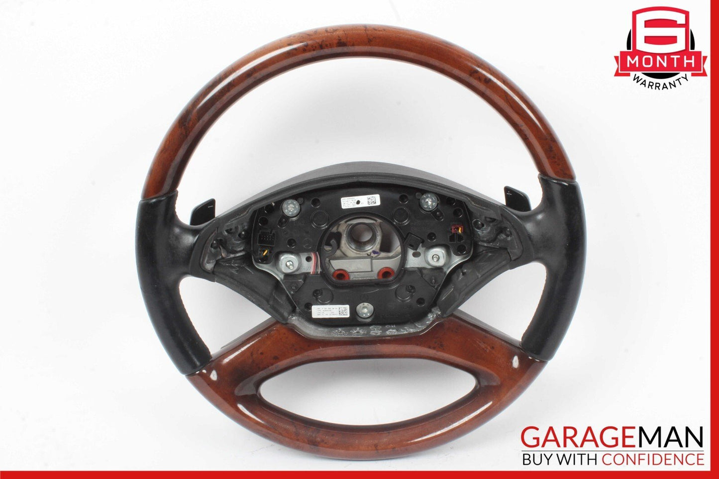 10-13 Mercedes W221 S550 S600 Steering Wheel w/ Paddle Shifters Wood Anthracite