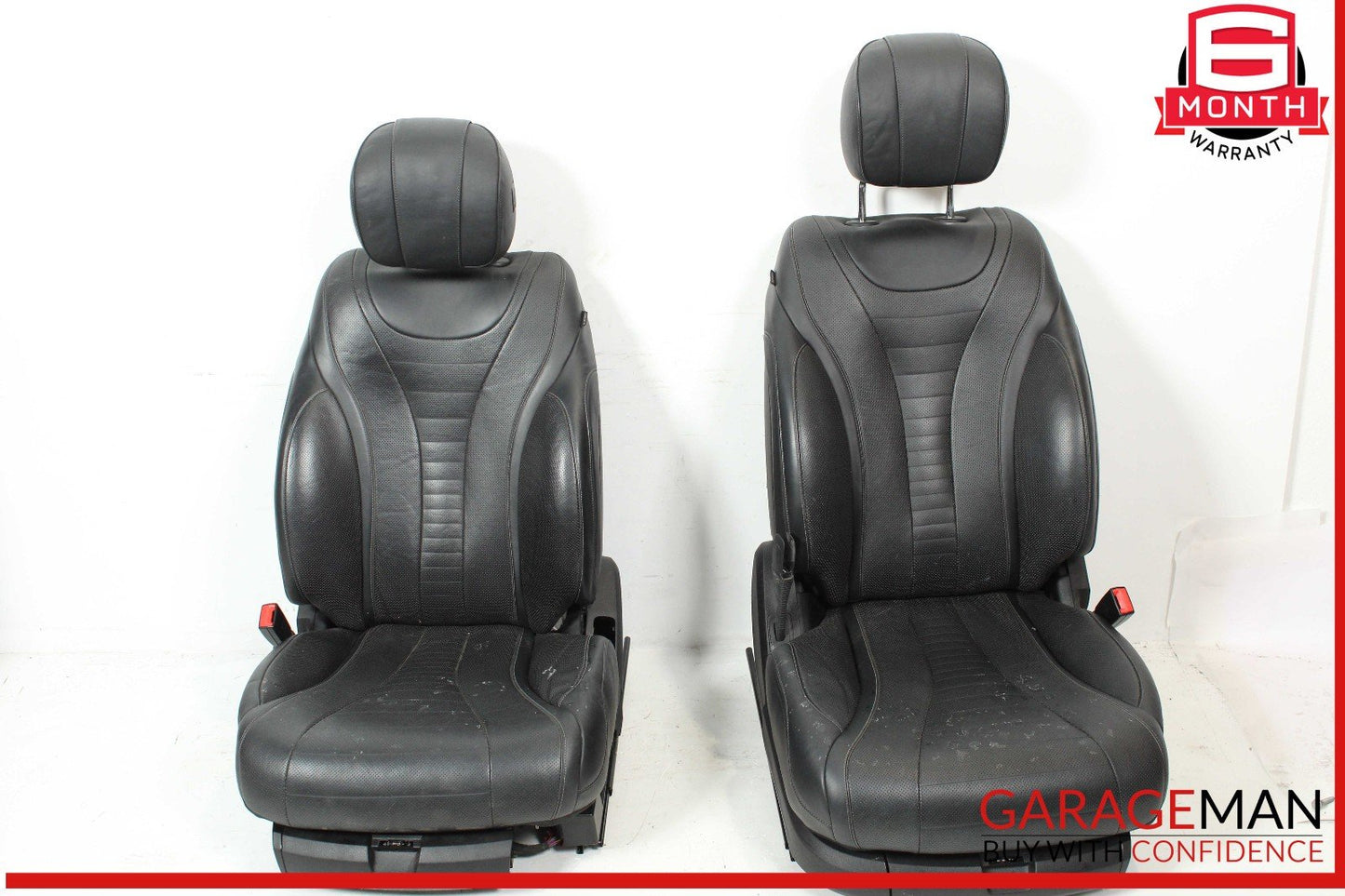 14-17 Mercedes W222 S550 Complete Front Seat Seats Cushion Assembly Black OEM