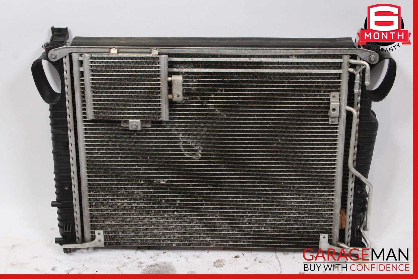 03-08 Mercedes R230 SL500 Engine Radiator AC A/C Condenser Oil Cooler Assembly